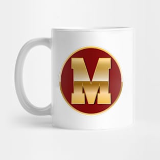 Gold letter M Mug